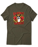 T-Shirt Αντρικό - Boxing The Haters - Color Thumbnail Χακί