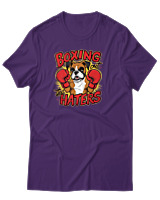 T-Shirt Αντρικό - Boxing The Haters - Color Thumbnail Σκούρο Μωβ