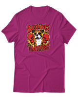 T-Shirt Αντρικό - Boxing The Haters - Color Thumbnail Φουξια