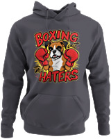 Φούτερ με κουκούλα - Boxing The Haters - Color Thumbnail Ανθρακί