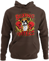 Φούτερ με κουκούλα - Boxing The Haters - Color Thumbnail Καφέ