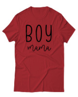 T-Shirt  Γυναικείο - Boy Mama - Color Thumbnail Κόκκινο
