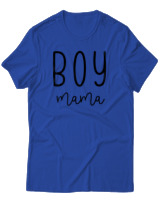 T-Shirt  Γυναικείο - Boy Mama - Color Thumbnail Μπλέ Ρουά