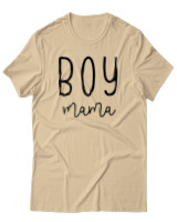 T-Shirt  Γυναικείο - Boy Mama - Color Thumbnail Μπέζ