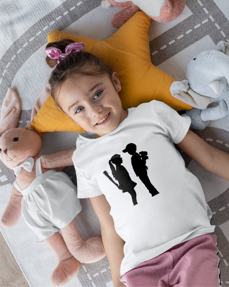 Boy With Flower Girl With Bat - Image 1