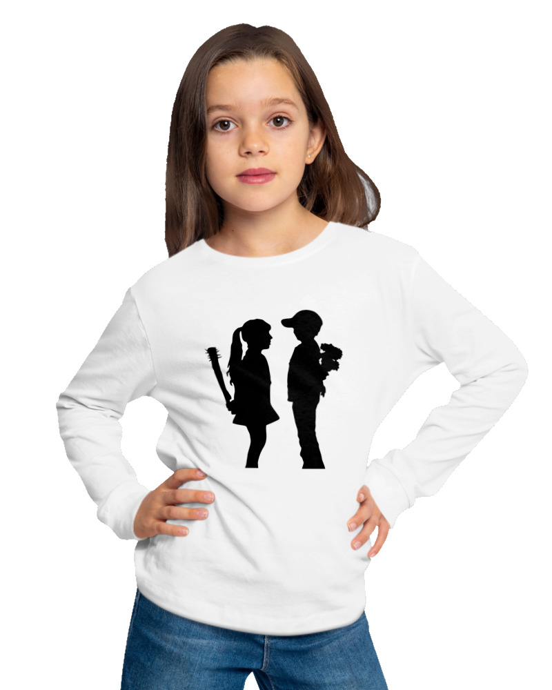 Boy With Flower Girl With Bat - Image 1