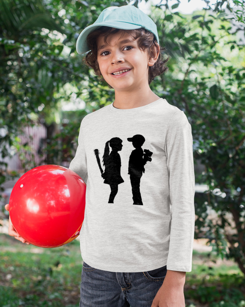 Boy With Flower Girl With Bat - Image 2