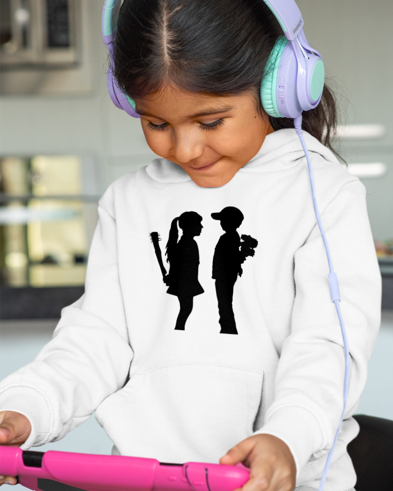 Boy With Flower Girl With Bat - Image 2