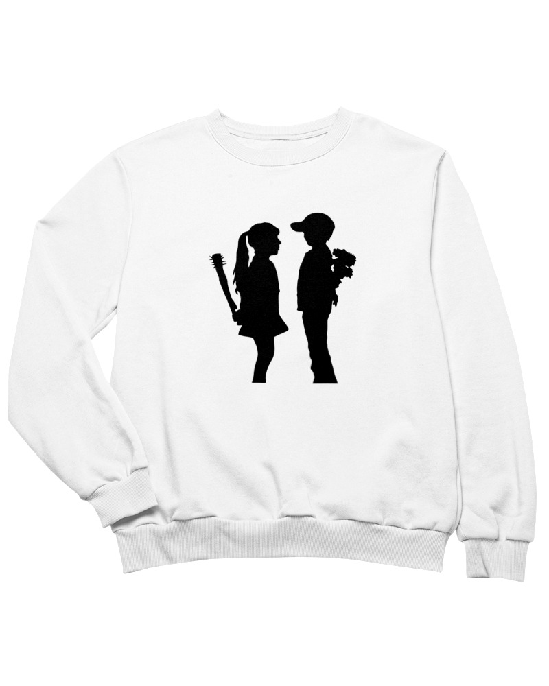 Boy With Flower Girl With Bat - Image 0