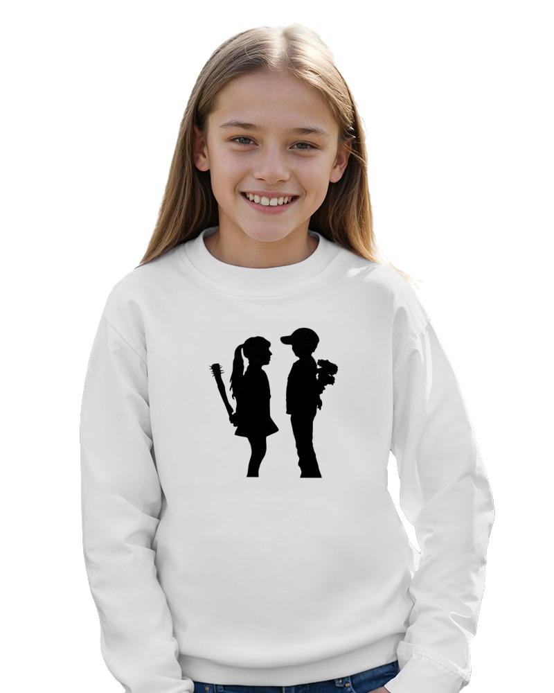 Boy With Flower Girl With Bat - Image 3