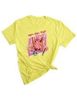 T-Shirt Woman Fashion Γυναικείο - Boys Like Toys - Color Thumbnail LIGHT YELLOW