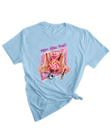 T-Shirt Woman Fashion Γυναικείο - Boys Like Toys - Color Thumbnail SKY BLUE