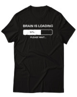 T-Shirt Αντρικό - Brain Is Loading - Color Thumbnail Μαύρο
