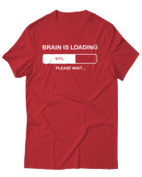 T-Shirt Αντρικό - Brain Is Loading - Color Thumbnail Κόκκινο