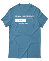 T-Shirt Αντρικό - Brain Is Loading - Color Thumbnail Τιρκουάζ