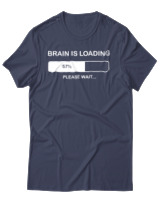 T-Shirt Αντρικό - Brain Is Loading - Color Thumbnail Μπλε Γκρι
