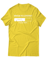 T-Shirt Αντρικό - Brain Is Loading - Color Thumbnail Χρυσό Κίτρινο