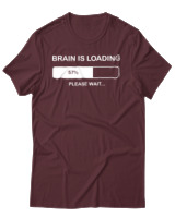 T-Shirt Αντρικό - Brain Is Loading - Color Thumbnail Μπορντό