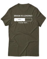 T-Shirt Αντρικό - Brain Is Loading - Color Thumbnail Χακί