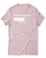 T-Shirt Αντρικό - Brain Is Loading - Color Thumbnail Απαλό Ροζ