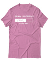 T-Shirt Αντρικό - Brain Is Loading - Color Thumbnail Ροζ