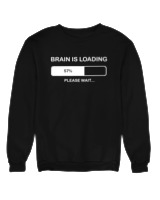 Φούτερ χωρίς κουκούλα Γυναικείο - Brain Is Loading - Color Thumbnail Μαύρο
