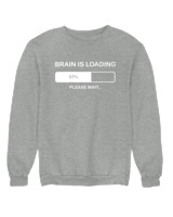 Φούτερ χωρίς κουκούλα Γυναικείο - Brain Is Loading - Color Thumbnail Γκρι Μελανζέ