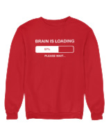 Φούτερ χωρίς κουκούλα Γυναικείο - Brain Is Loading - Color Thumbnail Κόκκινο