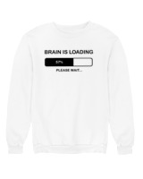Φούτερ χωρίς κουκούλα Αντρικό - Brain Is Loading - Color Thumbnail 'Ασπρο