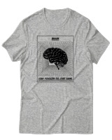 T-Shirt Αντρικό - Brain - Color Thumbnail Γκρι Μελανζέ