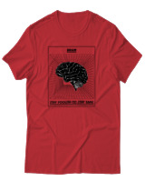 T-Shirt Αντρικό - Brain - Color Thumbnail Κόκκινο