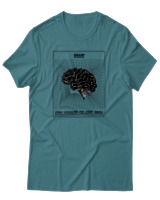 T-Shirt Αντρικό - Brain - Color Thumbnail Μπλε Πράσινο