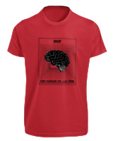 T-Shirt Fit Αντρικό - Brain - Color Thumbnail Κόκκινο