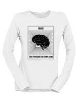 Μακρυμάνικο Μακό Γυναικείο - Brain - Color Thumbnail 'Ασπρο