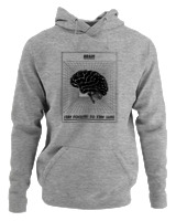 Φούτερ με κουκούλα Γυναικείο - Brain - Color Thumbnail Γκρι Μελανζέ