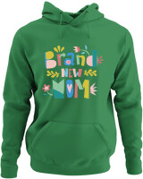 Φούτερ με κουκούλα - Brand New Mom - Color Thumbnail Kelly Green