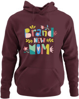 Φούτερ με κουκούλα - Brand New Mom - Color Thumbnail Marron