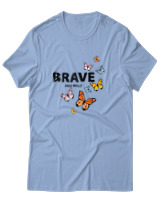 T-Shirt Αντρικό - Brave And Wild - Color Thumbnail Γαλάζιο