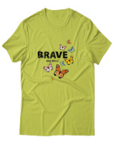 T-Shirt Αντρικό - Brave And Wild - Color Thumbnail Λαχανί