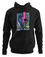 Φούτερ με κουκούλα Γυναικείο - Break Rules - Color Thumbnail Μαύρο