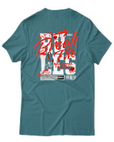 T-Shirt Αντρικό - Break The Rules - Color Thumbnail Μπλε Πράσινο