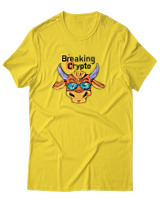 T-Shirt Αντρικό - Breaking Crypto - Color Thumbnail Χρυσό Κίτρινο