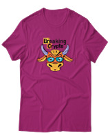 T-Shirt Αντρικό - Breaking Crypto - Color Thumbnail Φουξια