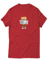 T-Shirt Αντρικό - Breaking News - Color Thumbnail Κόκκινο