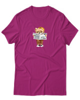 T-Shirt Αντρικό - Breaking News - Color Thumbnail Φουξια