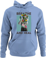 Φούτερ με κουκούλα - Breath And Heal - Color Thumbnail Blue Carolina