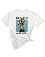 T-Shirt Woman Fashion Γυναικείο - Breath And Heal - Color Thumbnail WHITE