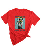 T-Shirt Woman Fashion Γυναικείο - Breath And Heal - Color Thumbnail RED