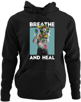 Φούτερ με κουκούλα - Breath And Heal - Color Thumbnail Μαύρο