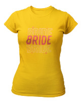 T-Shirt Στενή Γραμμή Γυναικείο - Bride - Color Thumbnail Χρυσό Κίτρινο